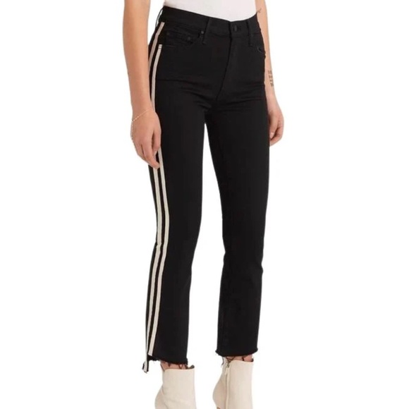 Mother Jeans Insider Crop Step Fray Guilty Racer Stripe - Picture 13 of 13